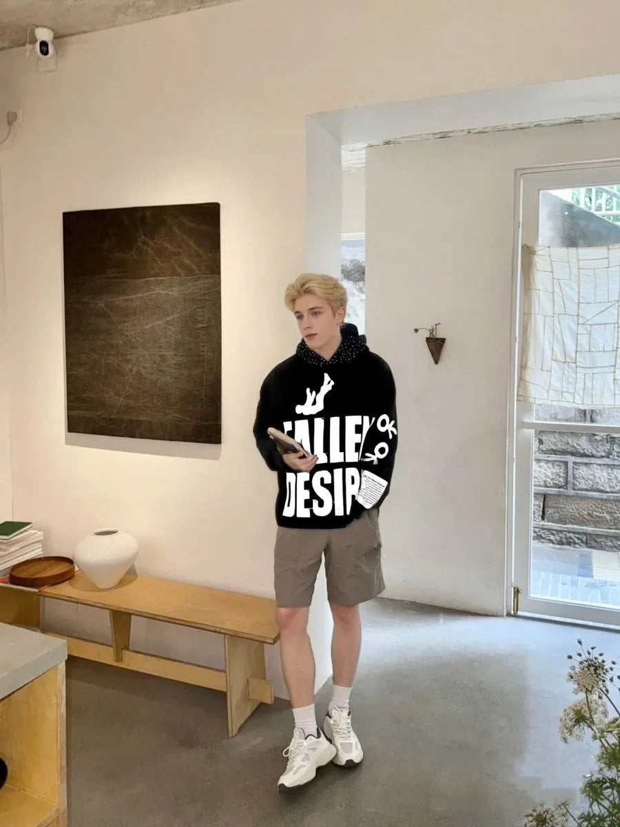 Embroidered Letter Hoodie